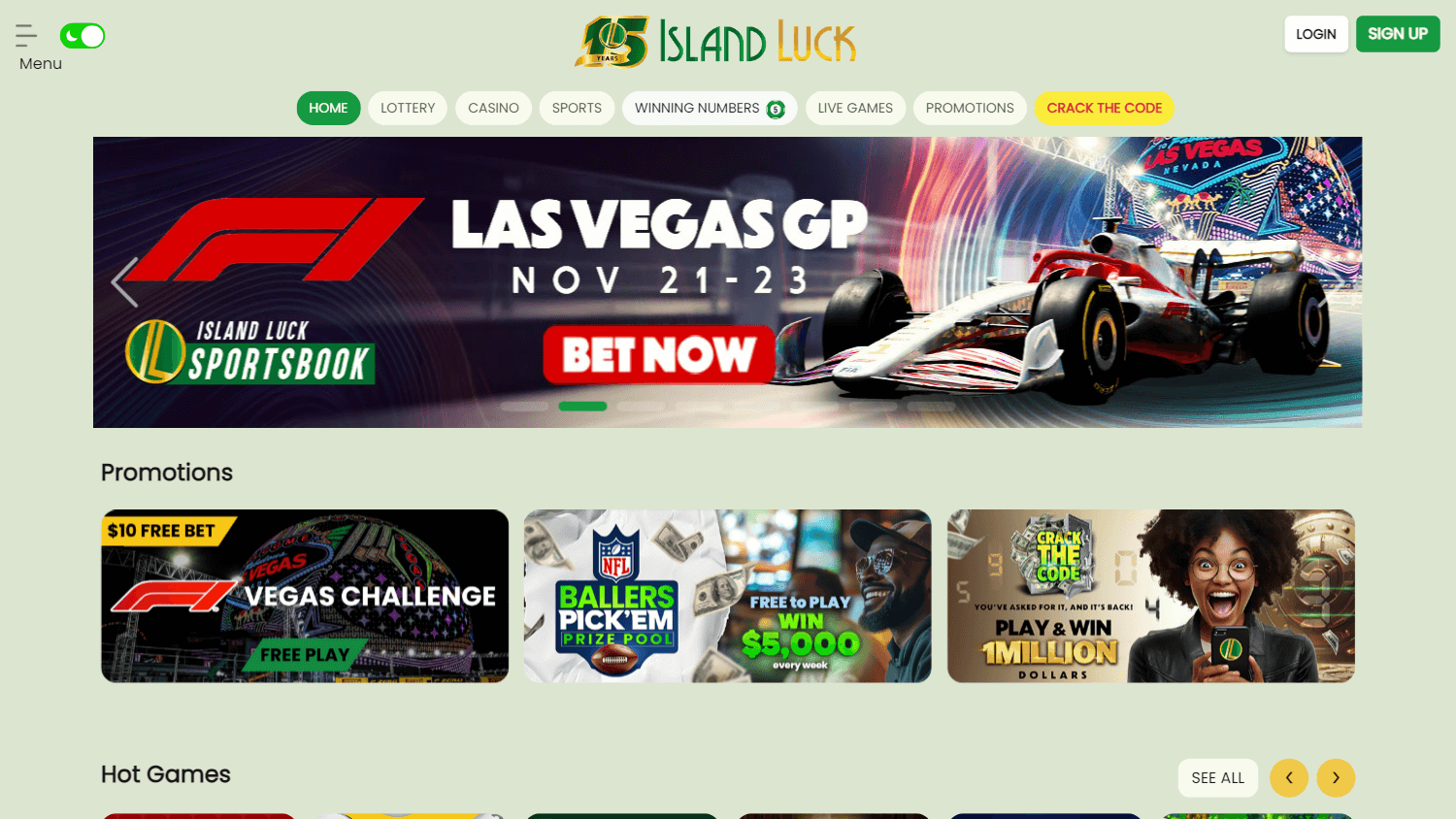 Island Luck Casino Desktop screenshot